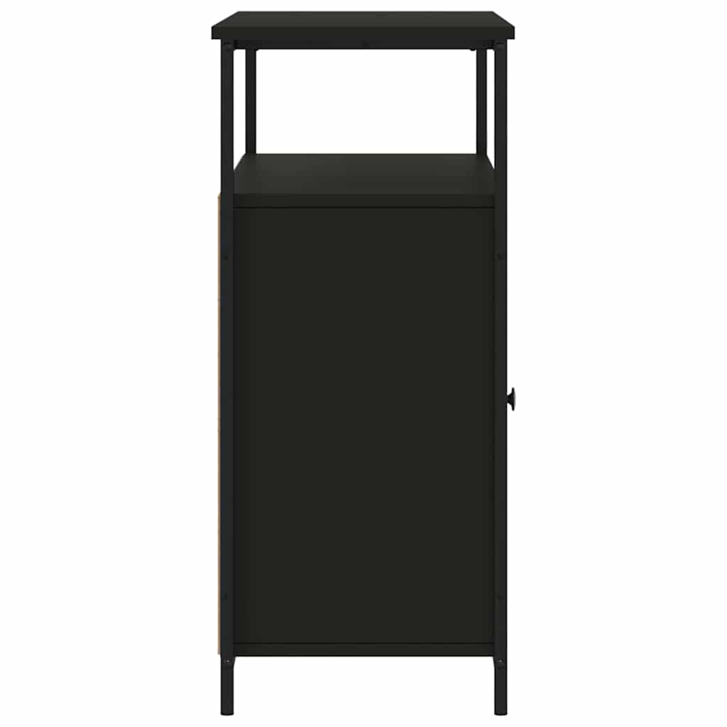Μπουφές Μαύρος 100x35x80 εκ. από Επεξεργασμένο Ξύλο