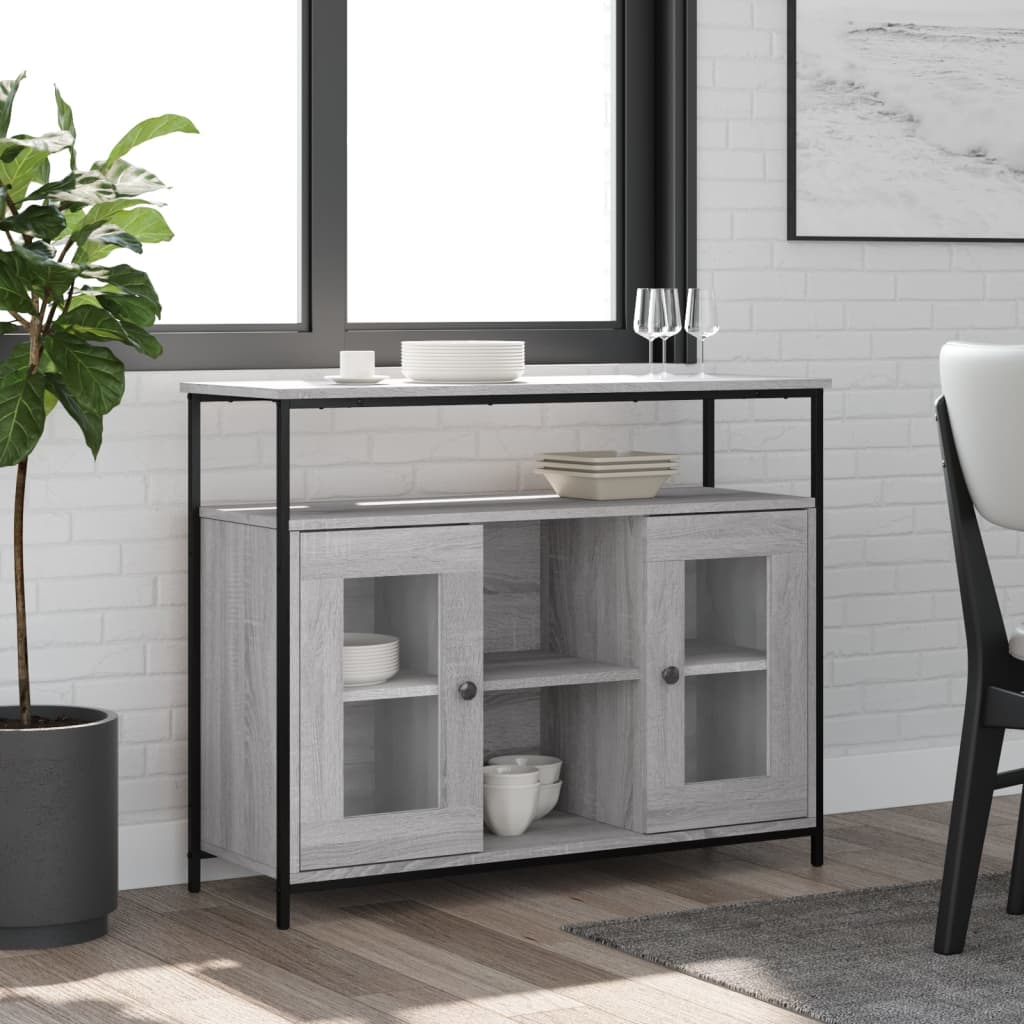 Μπουφές Γκρι Sonoma 100x35x80 εκ. από Επεξεργασμένο Ξύλο - Pakobazaar