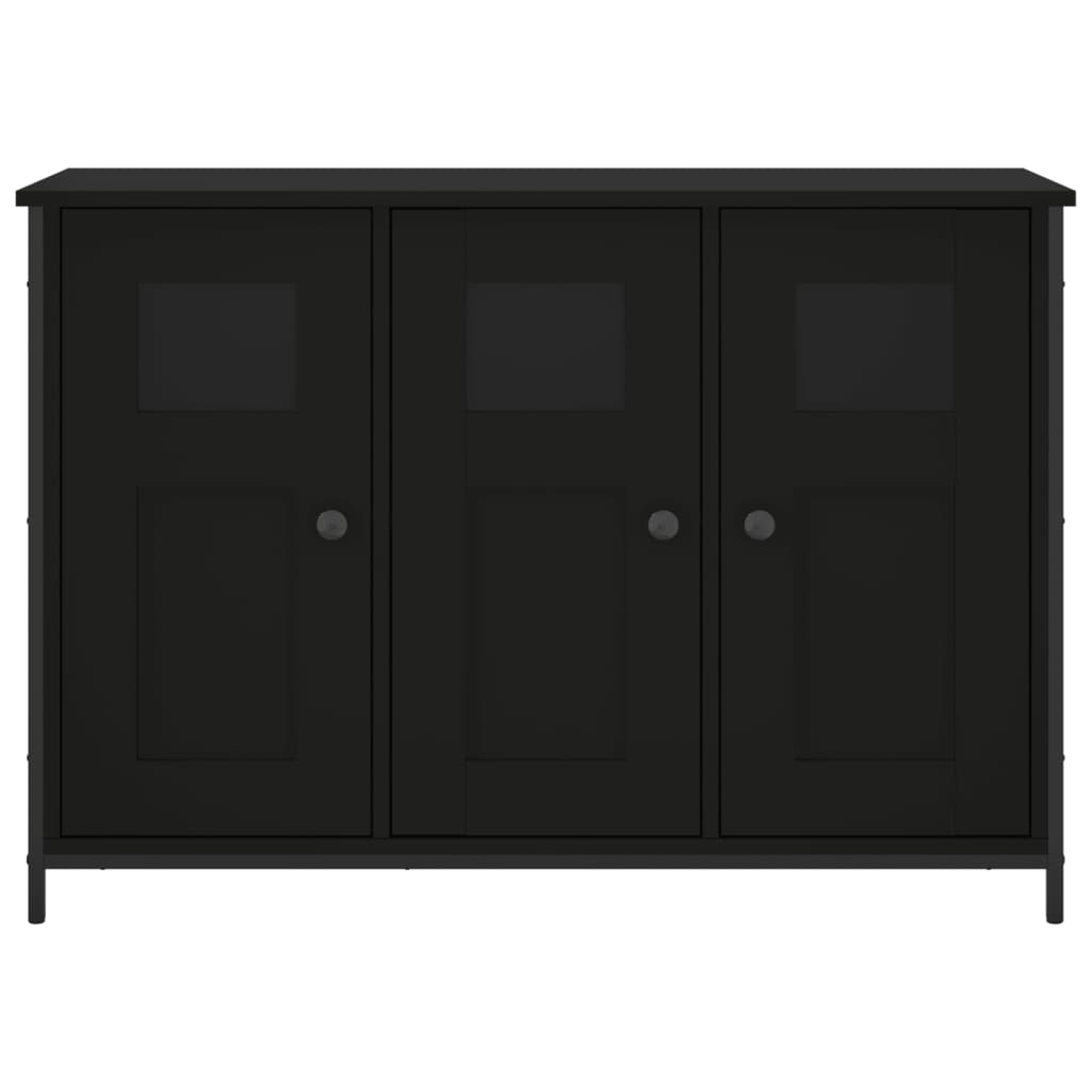 Μπουφές Μαύρος 100 x 35 x 70 εκ. από Επεξεργασμένο Ξύλο