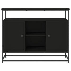 Μπουφές Μαύρος 100x35x80 εκ. από Επεξεργασμένο Ξύλο