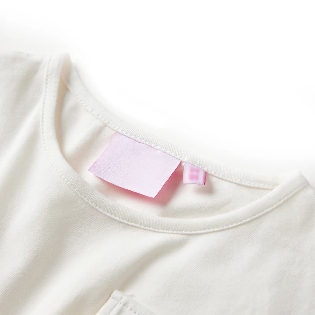 Φόρεμα Παιδικό Κοντομάνικο Εκρού 128 - PAKOBAZAAR