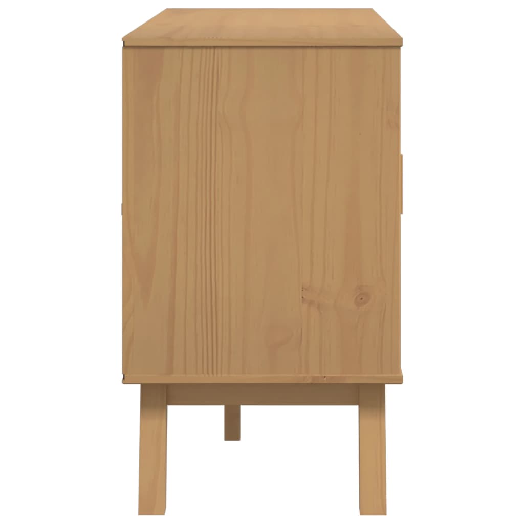 Μπουφές OLDEN Γκρι & Καφέ 114x43x73,5 εκ. από Μασίφ Ξύλο Πεύκου