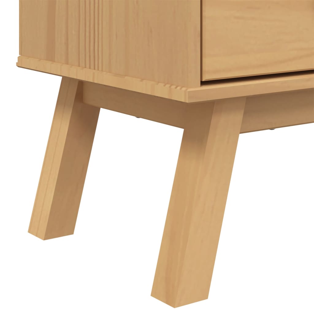 Βιβλιοθήκη 4 Επιπέδων OLDEN Καφέ από Μασίφ Ξύλο Πεύκου