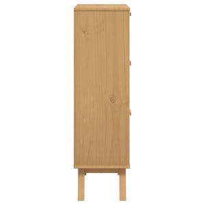 Παπουτσοθήκη OLDEN Καφέ 55x35x120 εκ. από Μασίφ Ξύλο Πεύκου - Pakobazaar