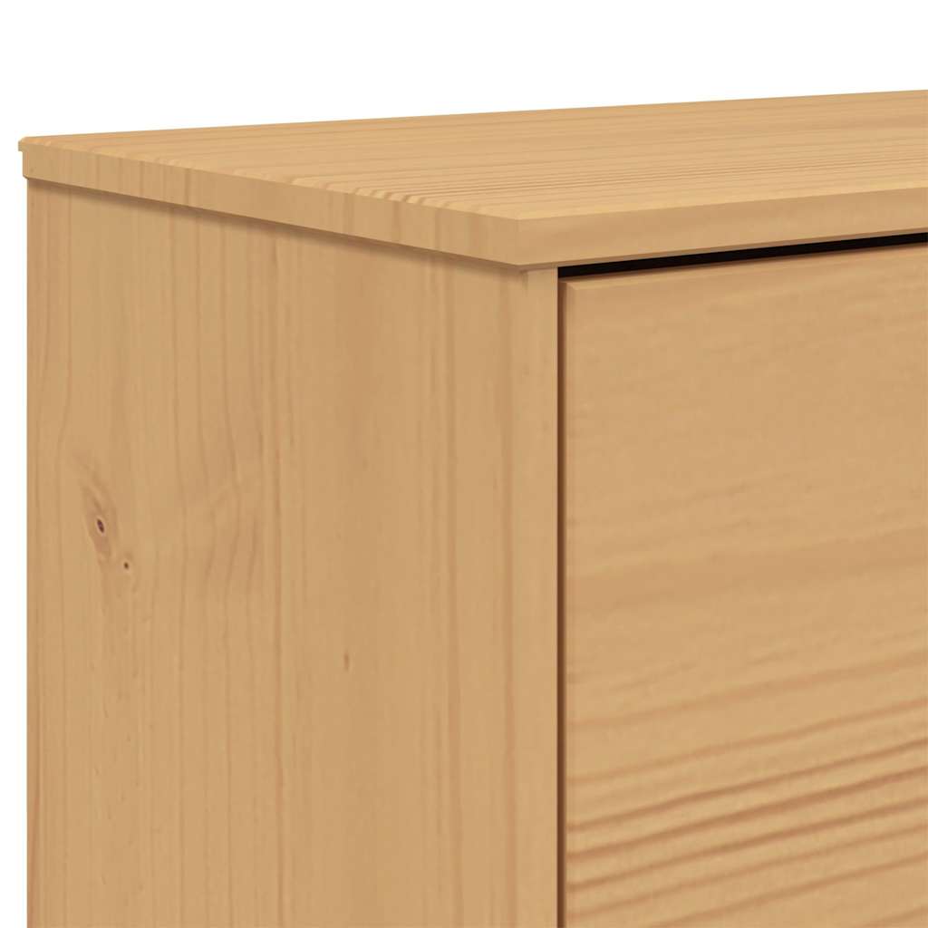 Παπουτσοθήκη OLDEN Καφέ 55x35x120 εκ. από Μασίφ Ξύλο Πεύκου - Pakobazaar