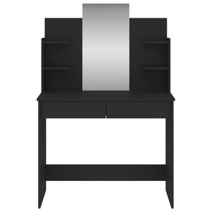 Μπουντουάρ με Καθρέφτη Μαύρο 96 x 39 x 142 εκ.