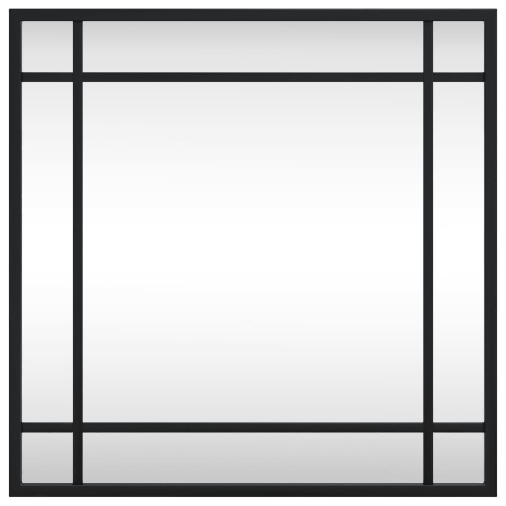 Καθρέφτης Τοίχου Τετράγωνος Μαύρος 40 x 40 εκ. από Σίδερο