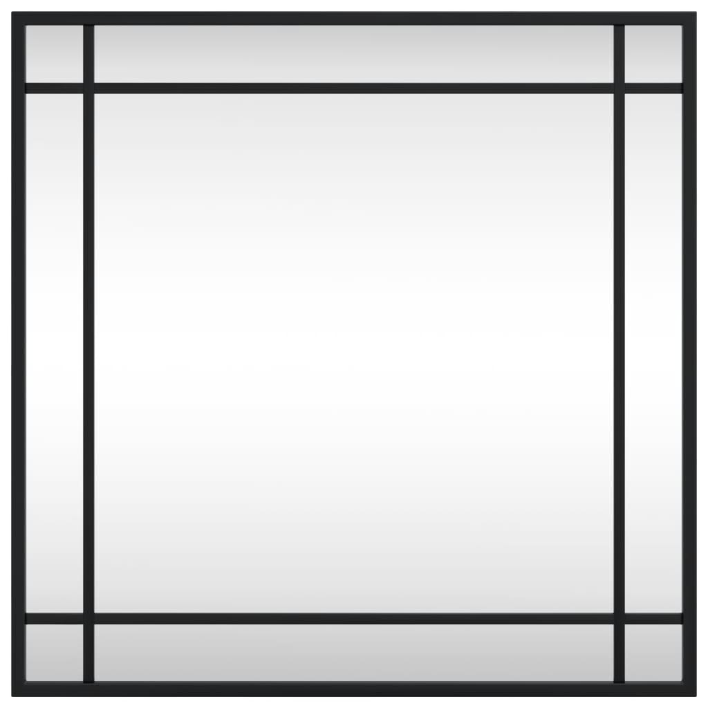 Καθρέφτης Τοίχου Τετράγωνος Μαύρος 50 x 50 εκ. από Σίδερο