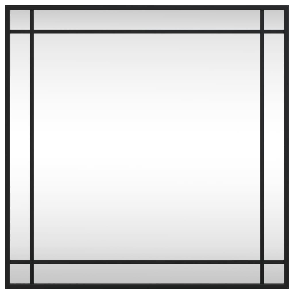 Καθρέφτης Τοίχου Τετράγωνος Μαύρος 60 x 60 εκ. από Σίδερο - Pakobazaar