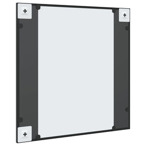 Καθρέφτης Τοίχου Τετράγωνος Μαύρος 60 x 60 εκ. από Σίδερο - Pakobazaar