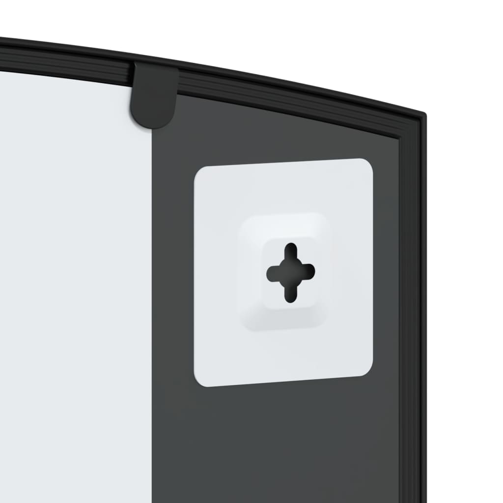 Καθρέφτης Τοίχου Αψίδα Μαύρος 100 x 60 εκ. από Σίδερο - Pakobazaar