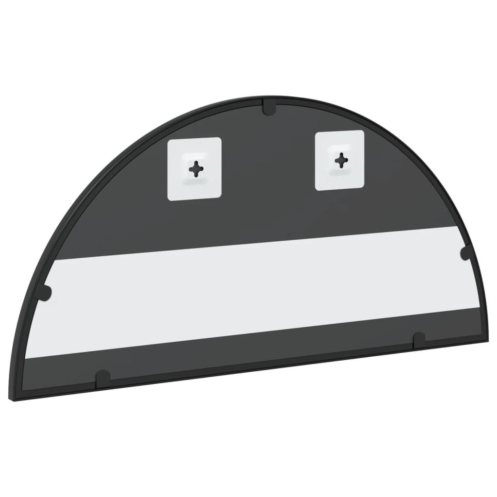 Καθρέφτης Τοίχου Αψίδα Μαύρος 60x30 εκ. από Σίδερο - Pakobazaar