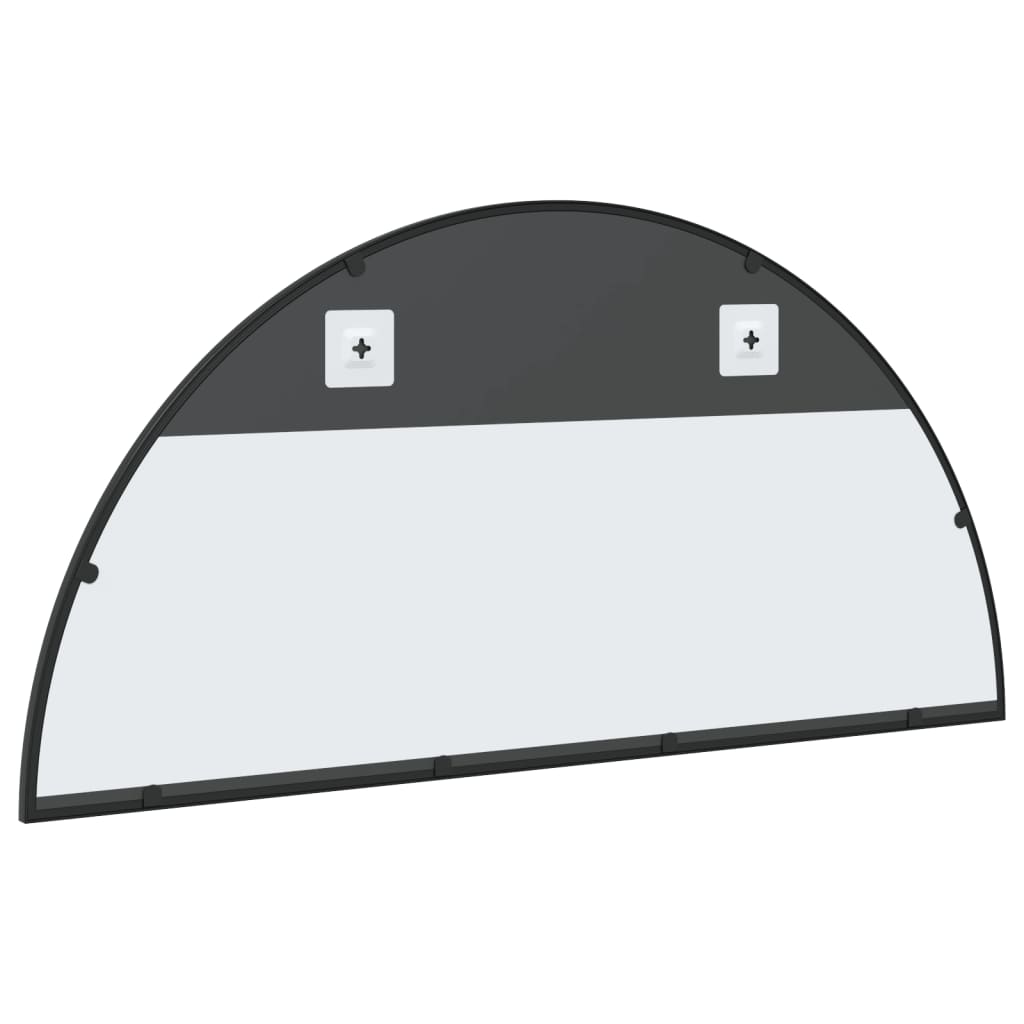 Καθρέφτης Τοίχου Αψίδα Μαύρος 100 x 50 εκ. από Σίδερο