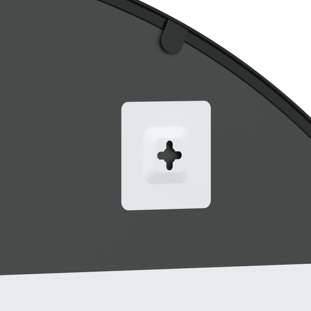 Καθρέφτης Τοίχου Αψίδα Μαύρος 100 x 50 εκ. από Σίδερο