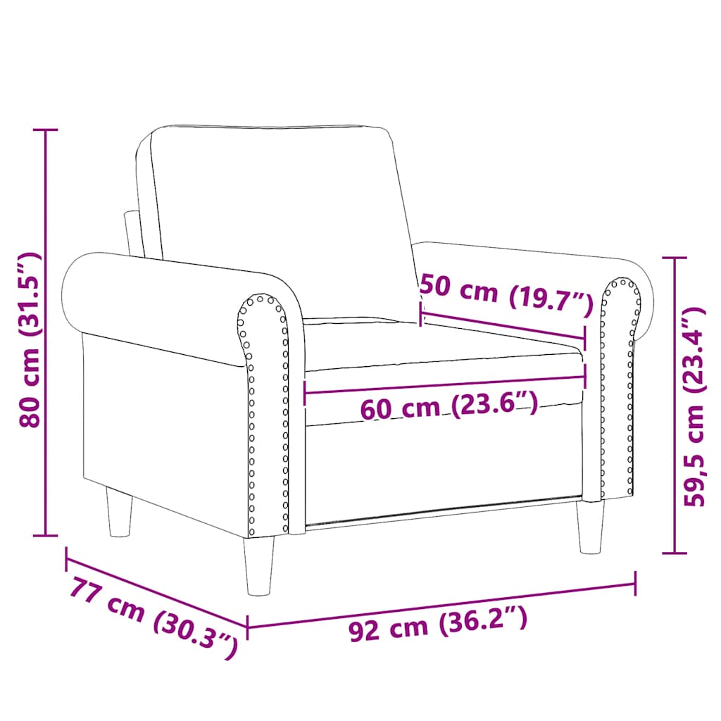 Πολυθρόνα Σκούρο πράσινο 60 εκ. Βελούδινη