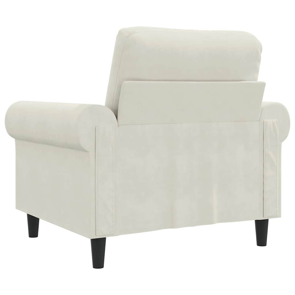Πολυθρόνα Κρεμ 60 εκ. Βελούδινη - Pakobazaar