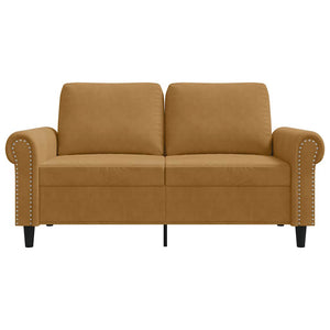 Καναπές Διθέσιος Καφέ120 εκ. Βελούδινος - Pakobazaar