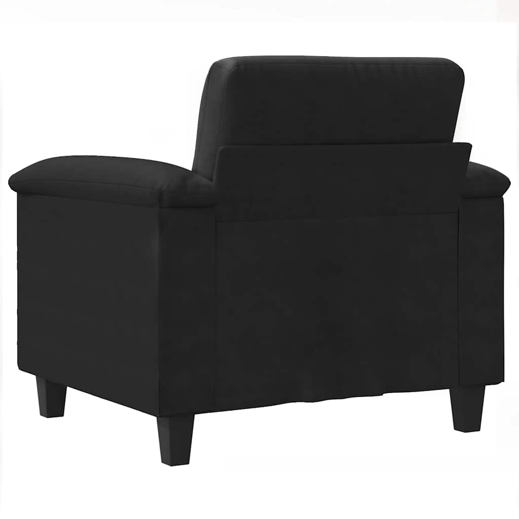 Πολυθρόνα Μαύρη 60 εκ. από Ύφασμα Μικροϊνών - Pakobazaar