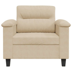 Πολυθρόνα Κρεμ 60 εκ. από Ύφασμα Μικροϊνών - Pakobazaar