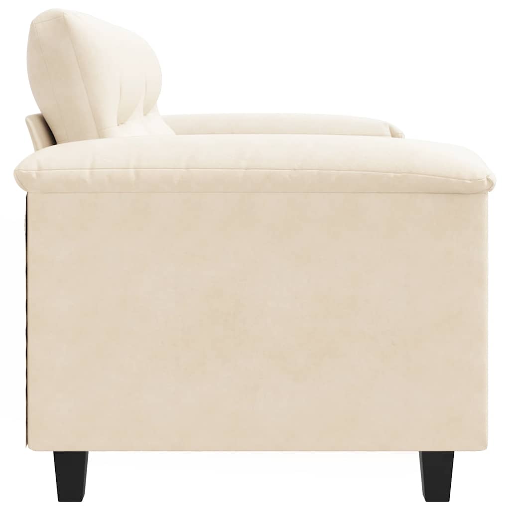 Καναπές Διθέσιος Μπεζ 120 εκ. Ύφασμα μικροϊνών