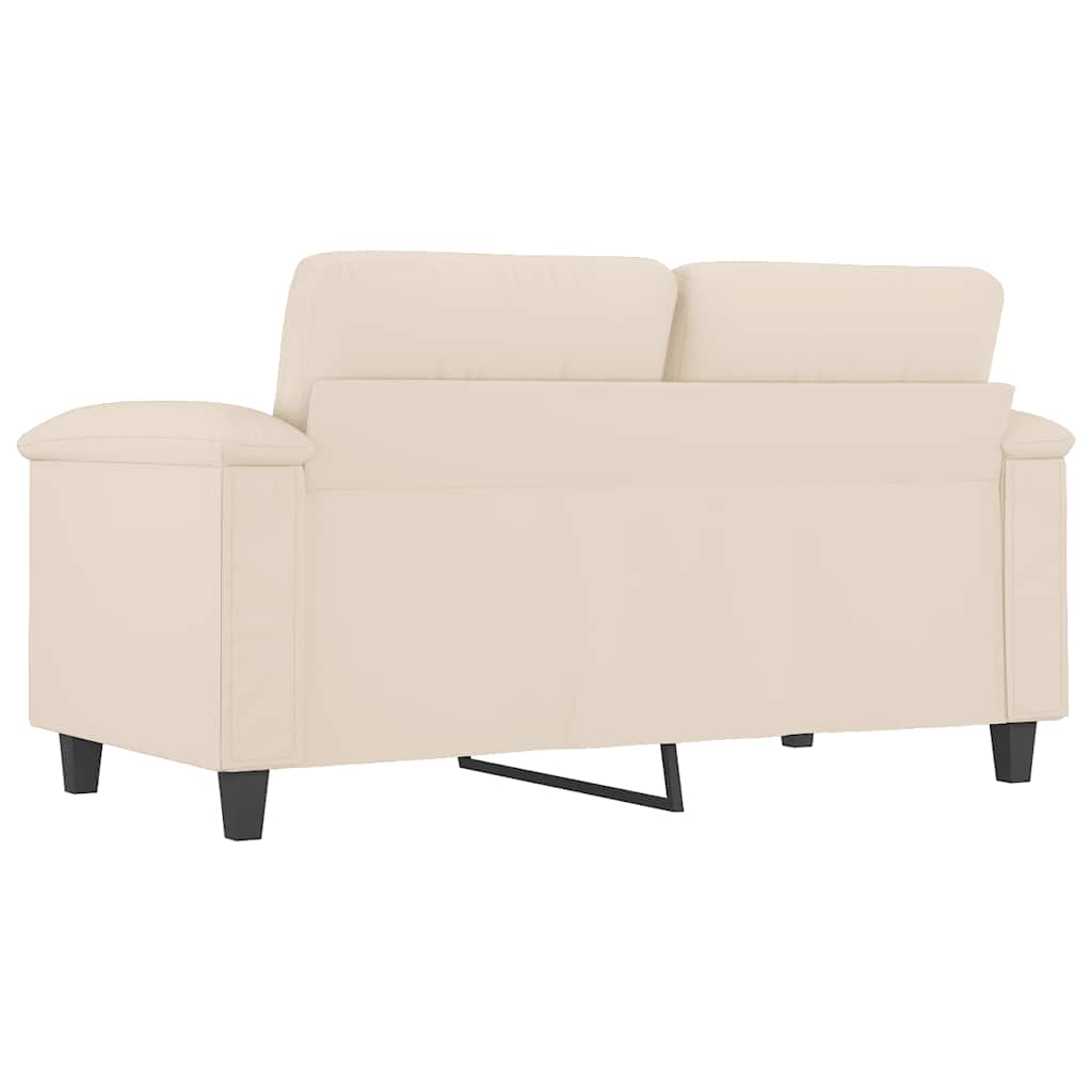 Καναπές Διθέσιος Μπεζ 120 εκ. Ύφασμα μικροϊνών