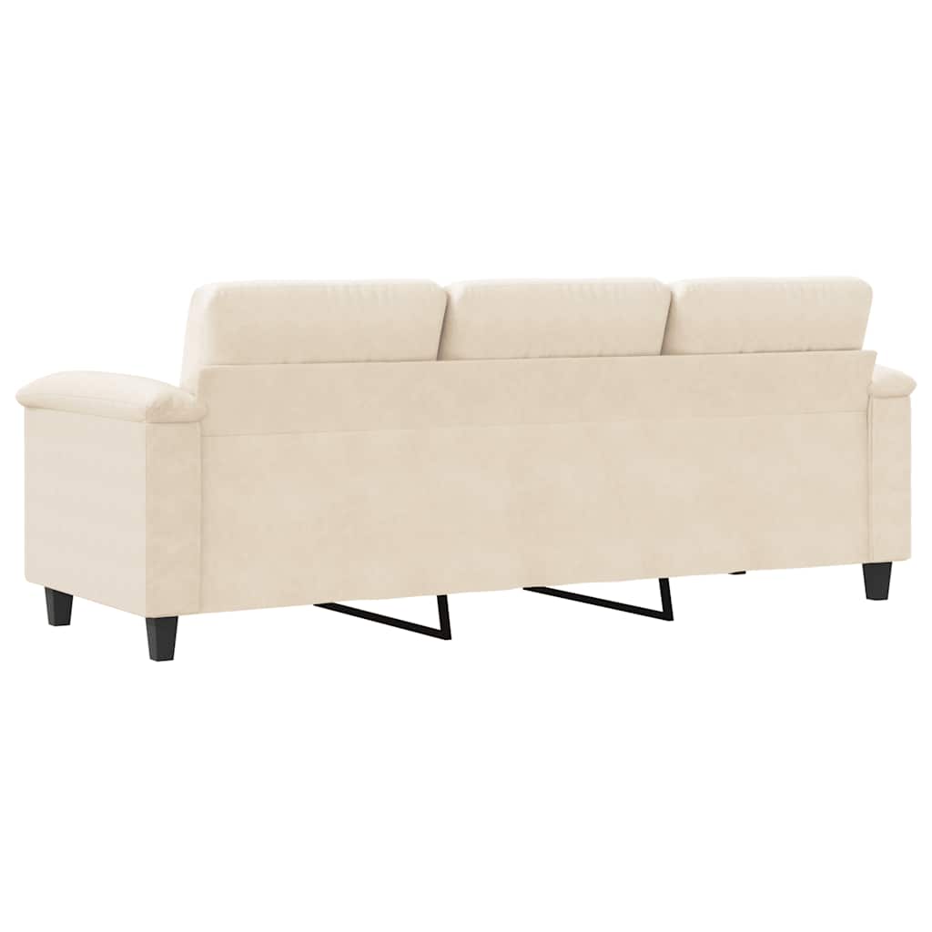 Καναπές Τριθέσιος Μπεζ 180 εκ. Ύφασμα Μικροϊνών