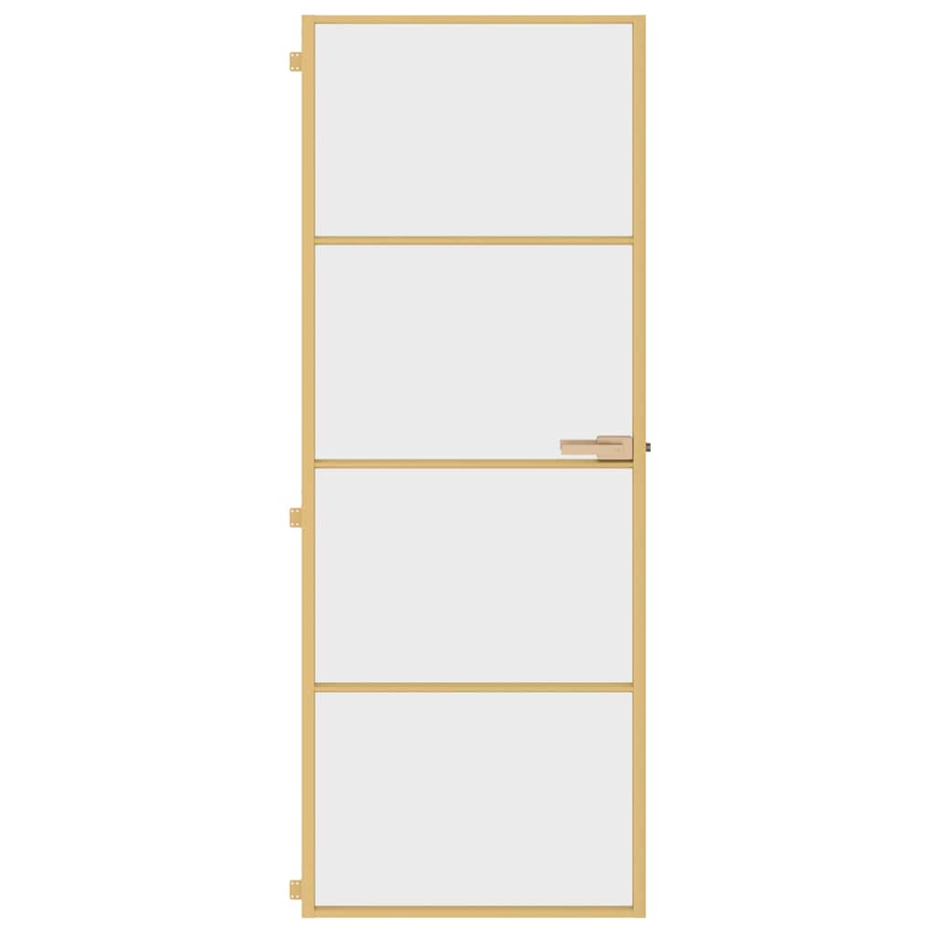Εσωτερική Πόρτα Χρυσή 76 x 201,5 εκ. Ψημένο Γυαλί & Αλουμίνιο - PAKOBAZAAR