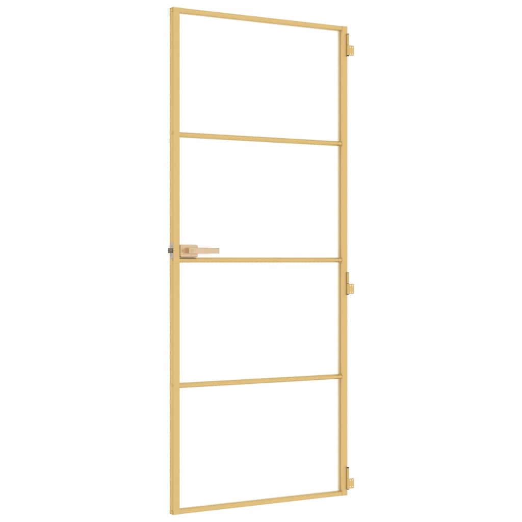 Εσωτερική Πόρτα Χρυσή 83 x 201,5 εκ. Ψημένο Γυαλί & Αλουμίνιο - PAKOBAZAAR