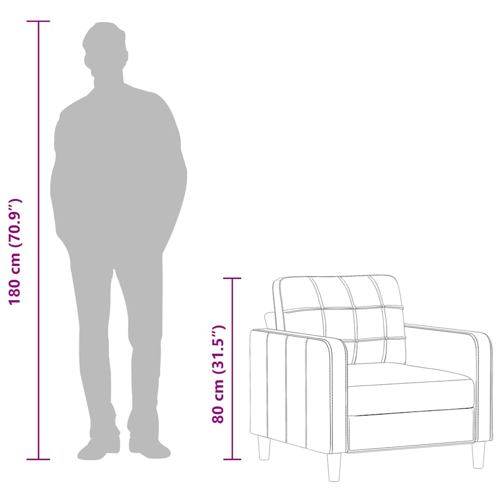 Πολυθρόνα Σαλονιού Μπορντό 60 εκ. Υφασμάτινη