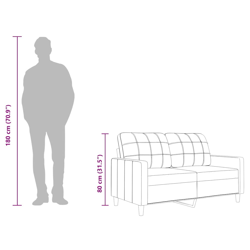 Καναπές Διθέσιος Ανοιχτό Κίτρινο 140 εκ. Υφασμάτινος - Pakobazaar