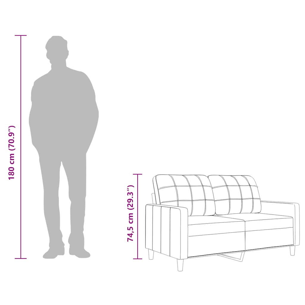 Καναπές Διθέσιος Taupe 140 εκ. Υφασμάτινος