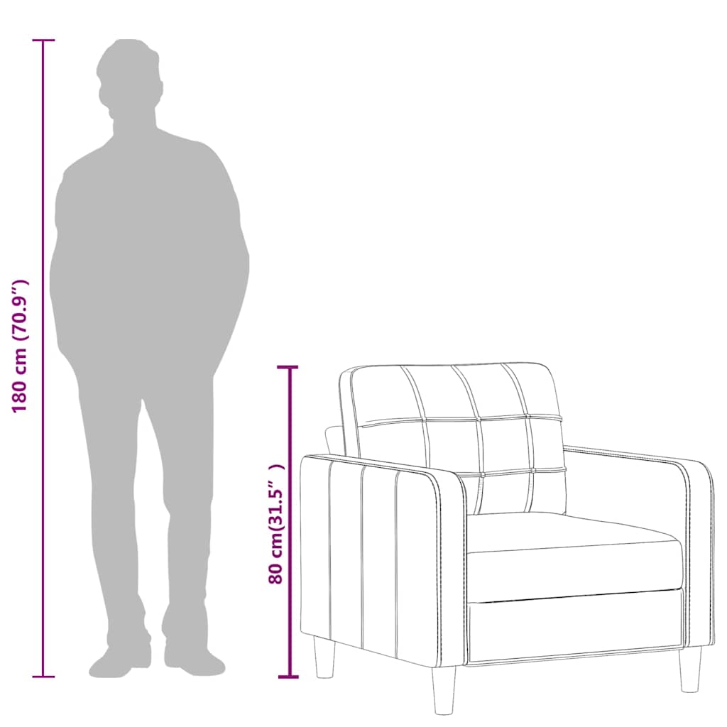 Πολυθρόνα Σαλονιού Μπορντό 60 εκ. Συνθετικό δέρμα - Pakobazaar