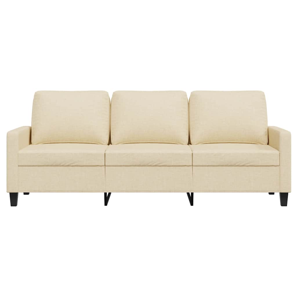 Καναπές Τριθέσιος Κρεμ 180 εκ. Υφασμάτινος