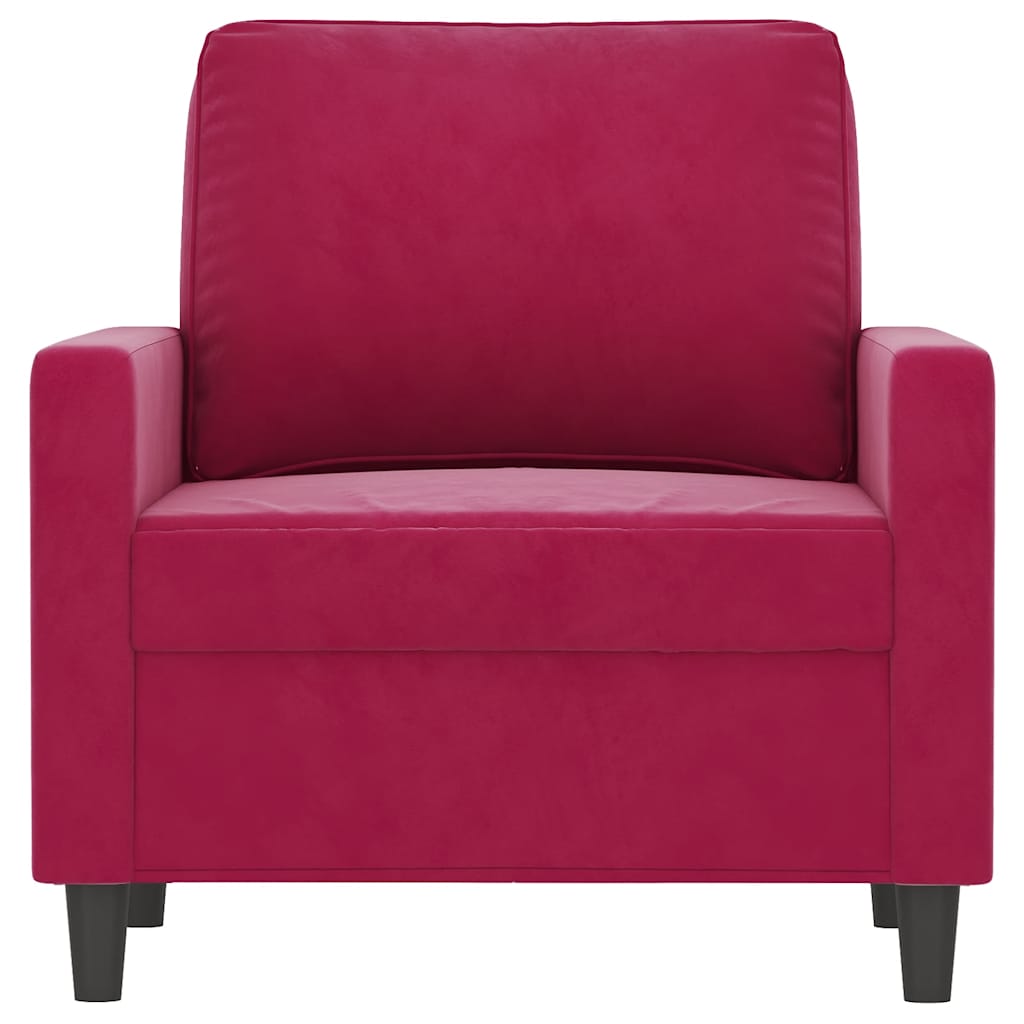 Πολυθρόνα Σαλονιού Μπορντό 60 εκ. Βελούδινη