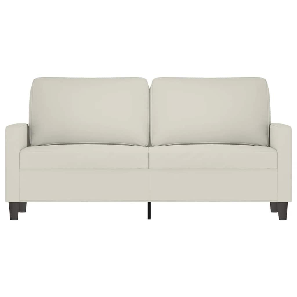 Καναπές Διθέσιος Κρεμ 140 εκ. Βελούδινος