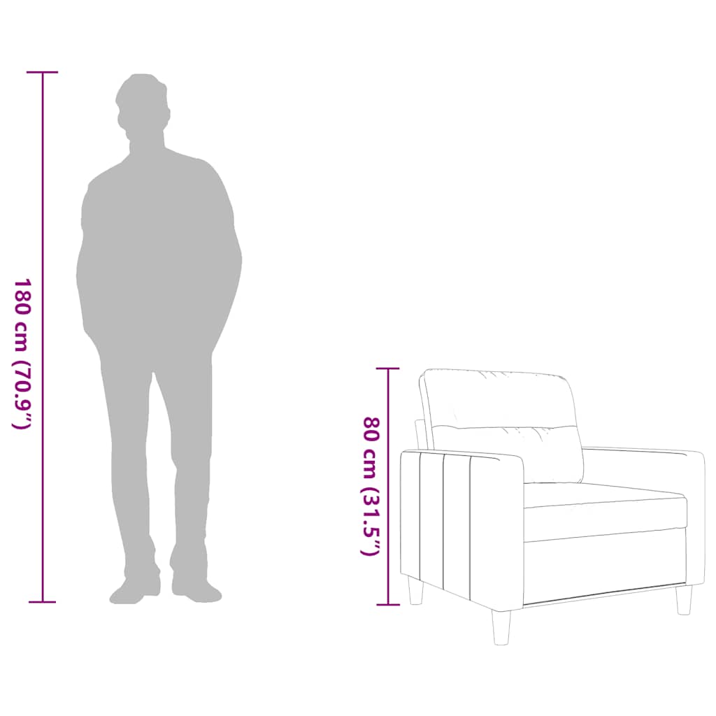 Πολυθρόνα Ανοιχτό Κίτρινη 60 εκ. Υφασμάτινη