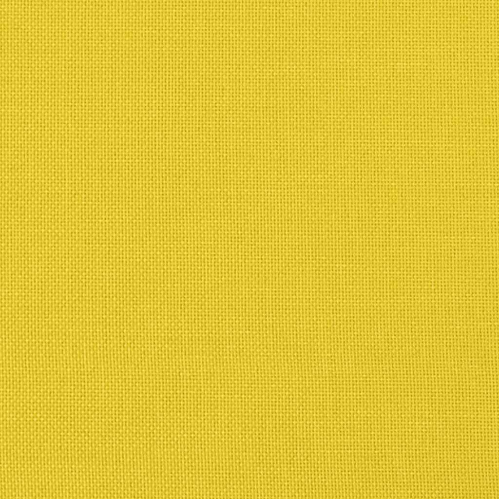 Καναπές Τριθέσιος Ανοιχτό Κίτρινο 180 εκ. Υφασμάτινος