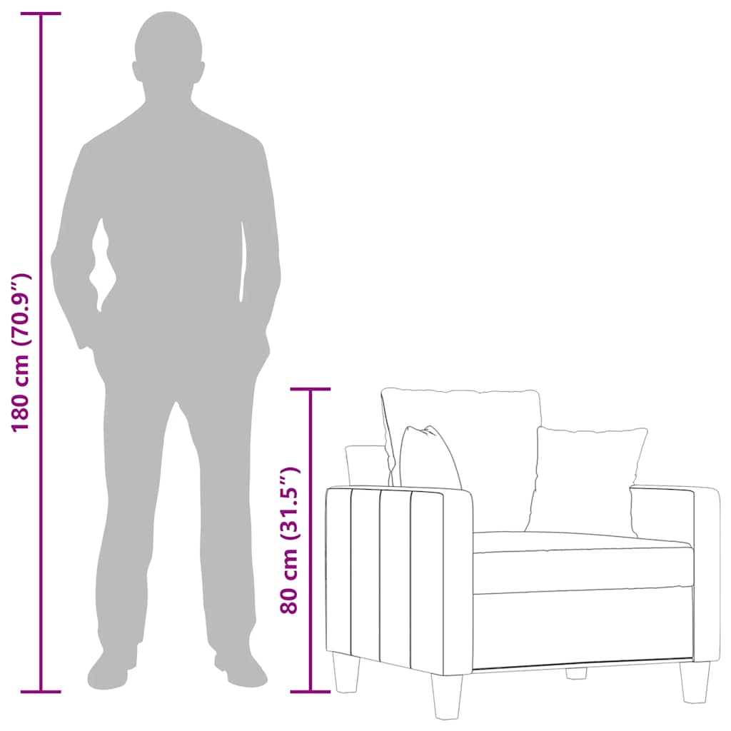 Πολυθρόνα Καφέ 60 εκ. Υφασμάτινη