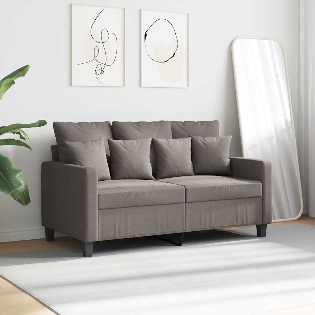 Καναπές Διθέσιος Taupe 120 εκ. Υφασμάτινος