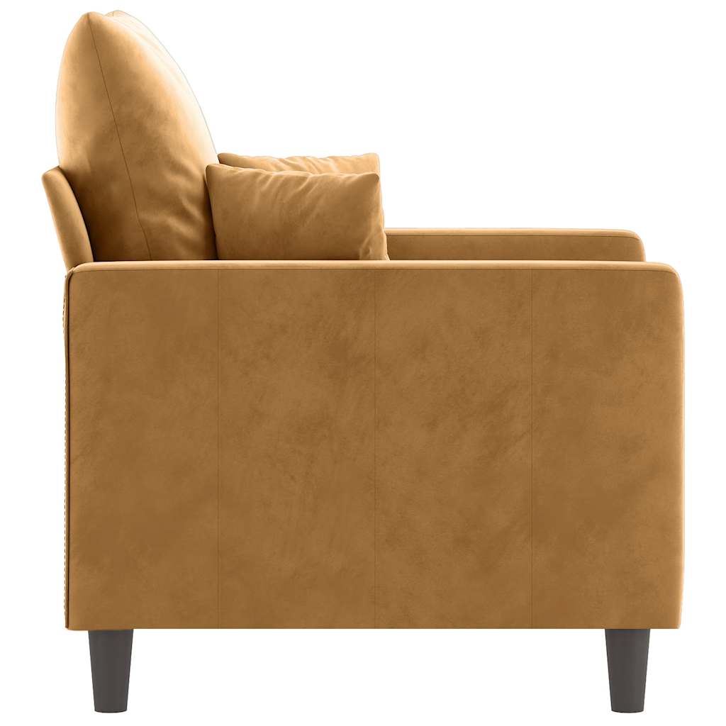 Πολυθρόνα Καφέ 60 εκ. Βελούδινη - Pakobazaar