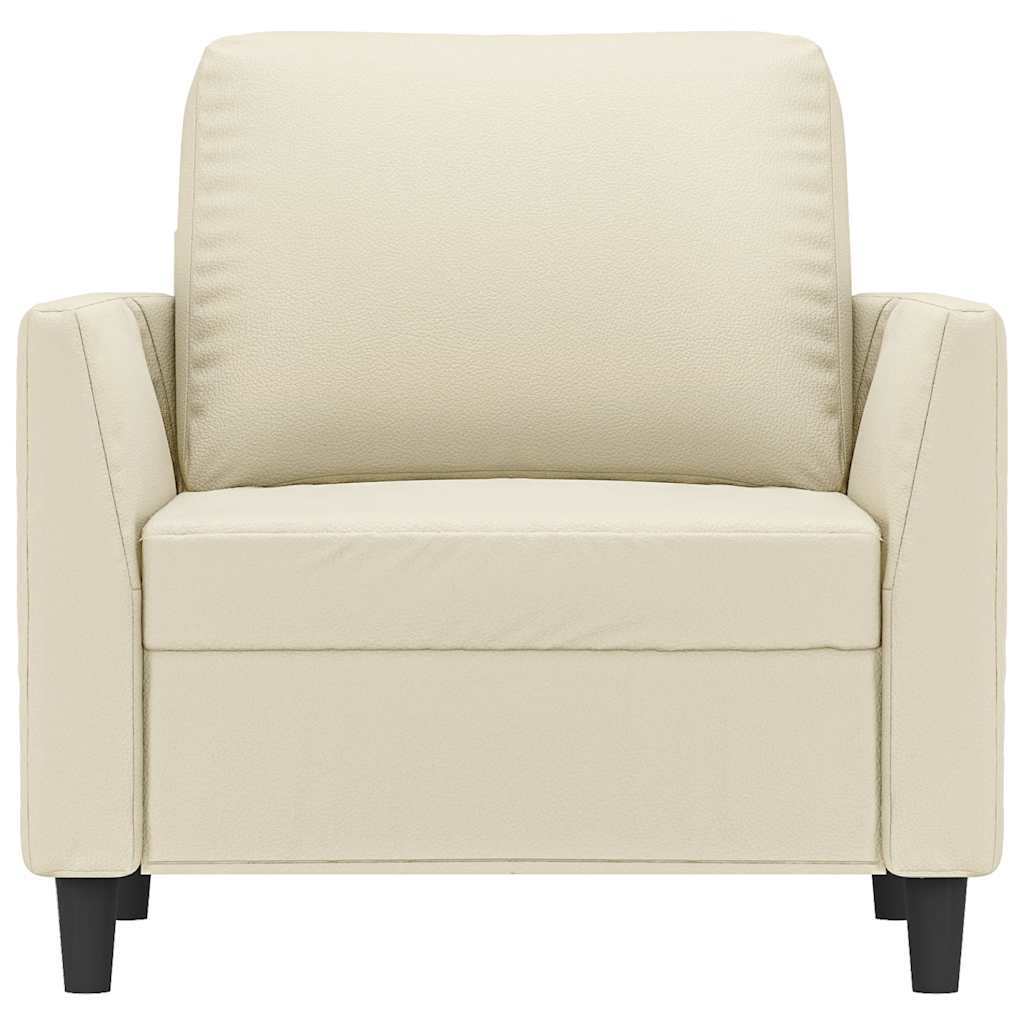 Πολυθρόνα Κρεμ 60 εκ. Συνθετικό δέρμα