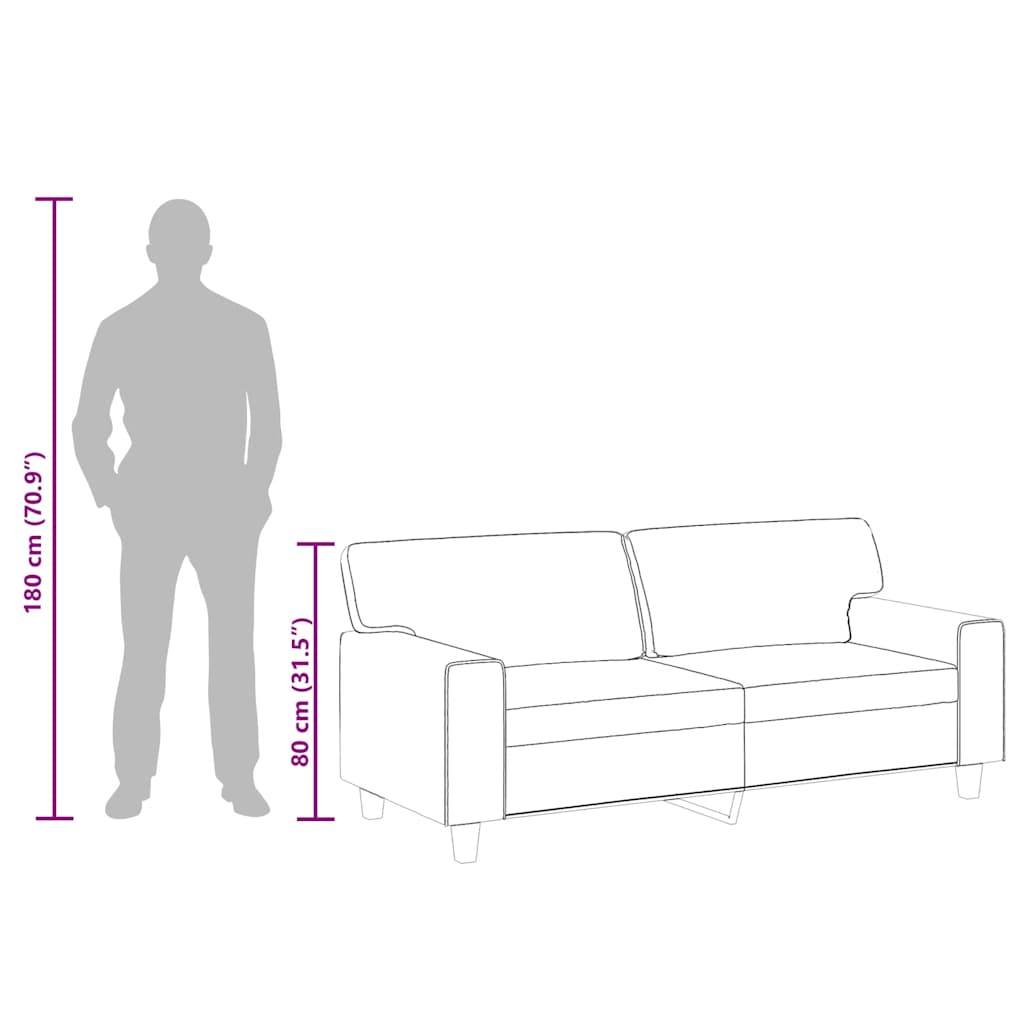 Καναπές Διθέσιος Μπορντό 140 εκ. από Συνθετικό Δέρμα