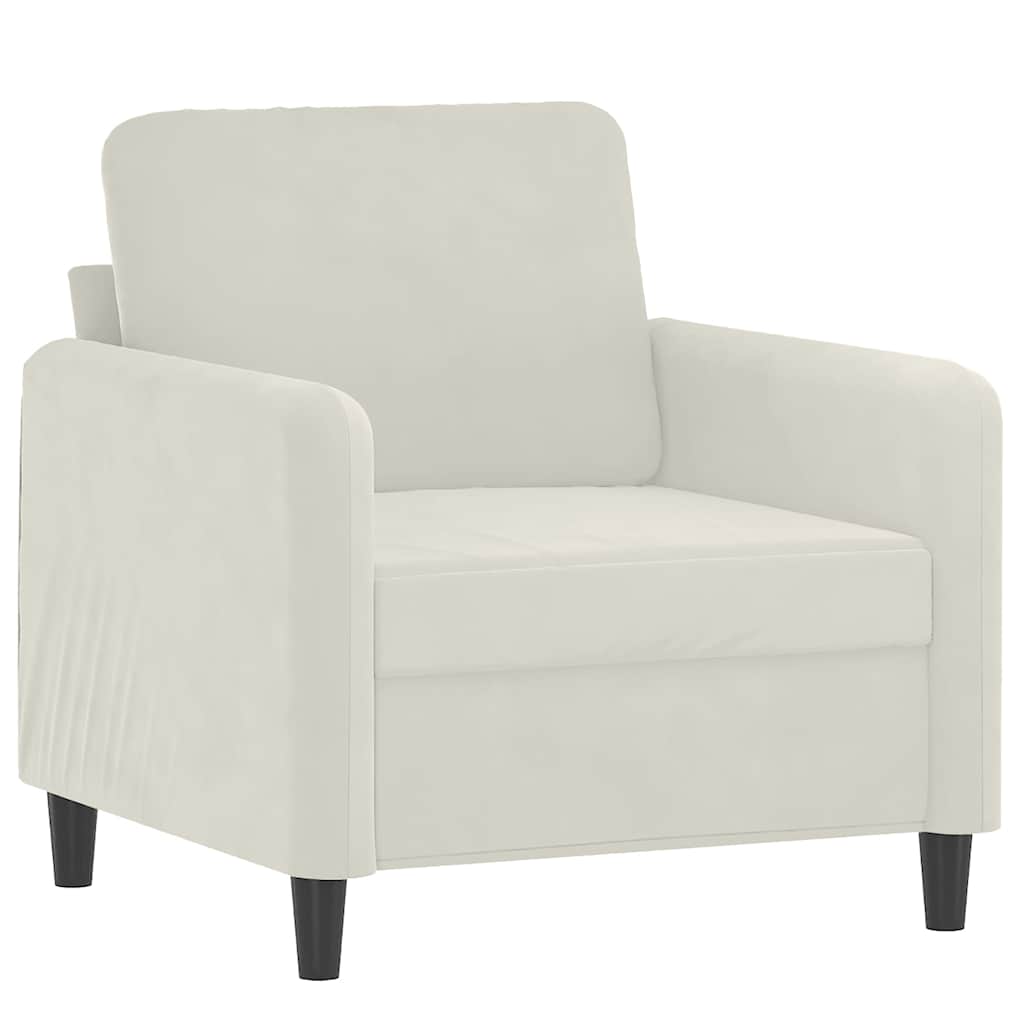 Πολυθρόνα Κρεμ 60 εκ. Βελούδινη