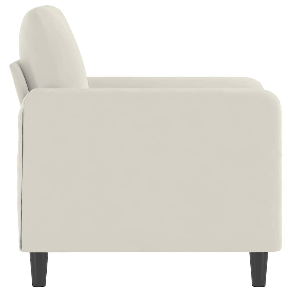 Πολυθρόνα Κρεμ 60 εκ. Βελούδινη