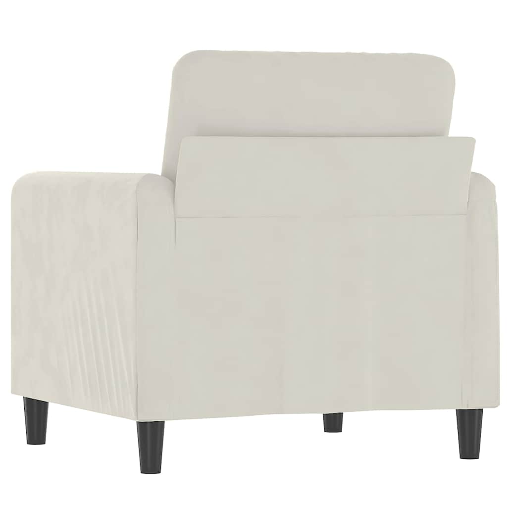 Πολυθρόνα Κρεμ 60 εκ. Βελούδινη