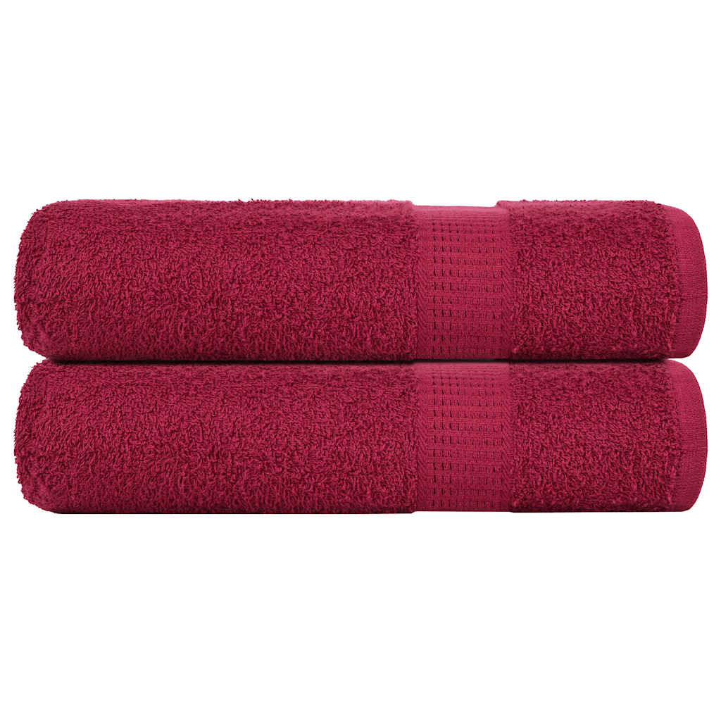 Πετσέτες μπάνιου FROGN 2 τμχ Bordeaux 70x140 εκ. 360 gsm - Pakobazaar