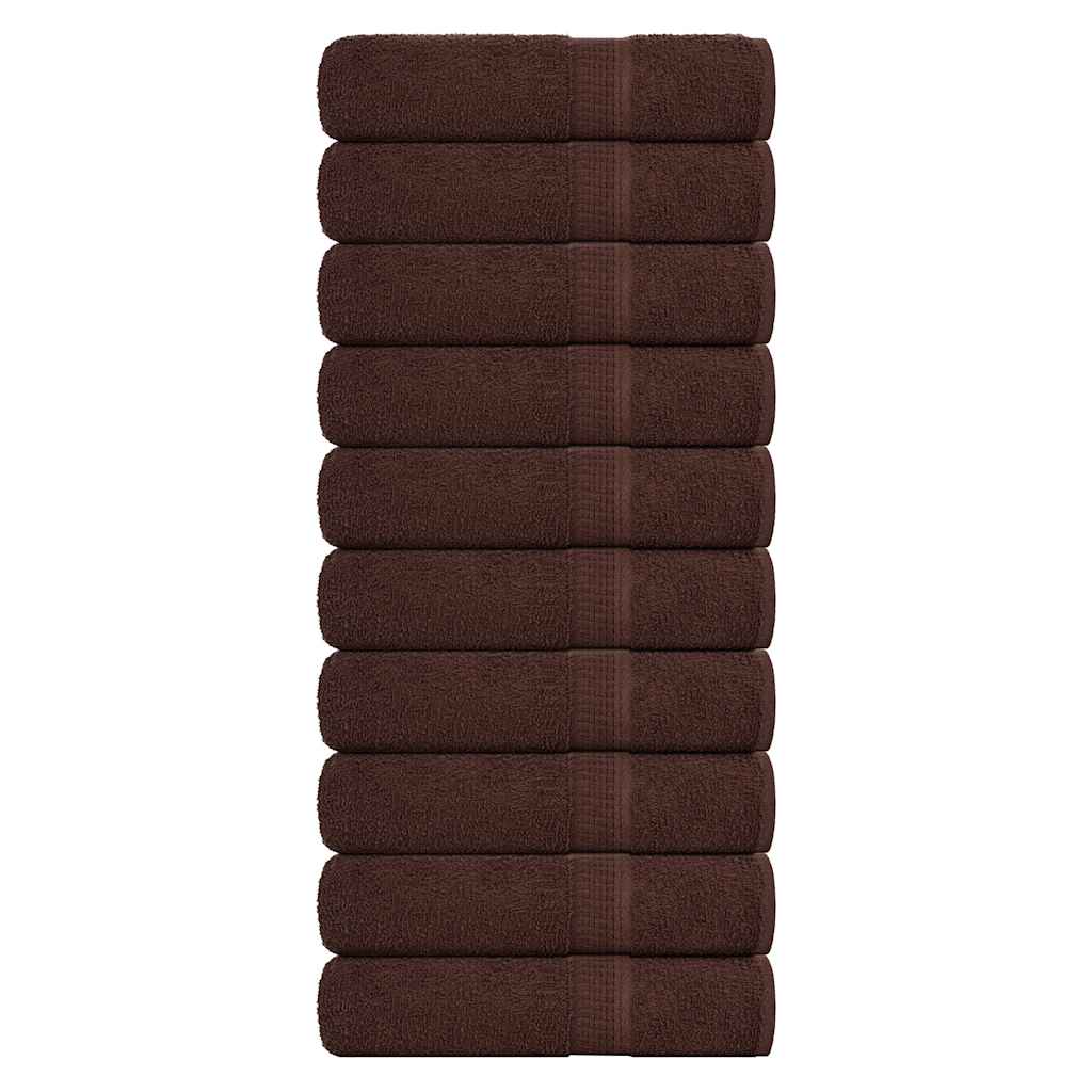 Χειροπετσέτες FROGN 10 τεμ. Καφέ 50x100 εκ. 360 γρ./μ² - PAKOBAZAAR