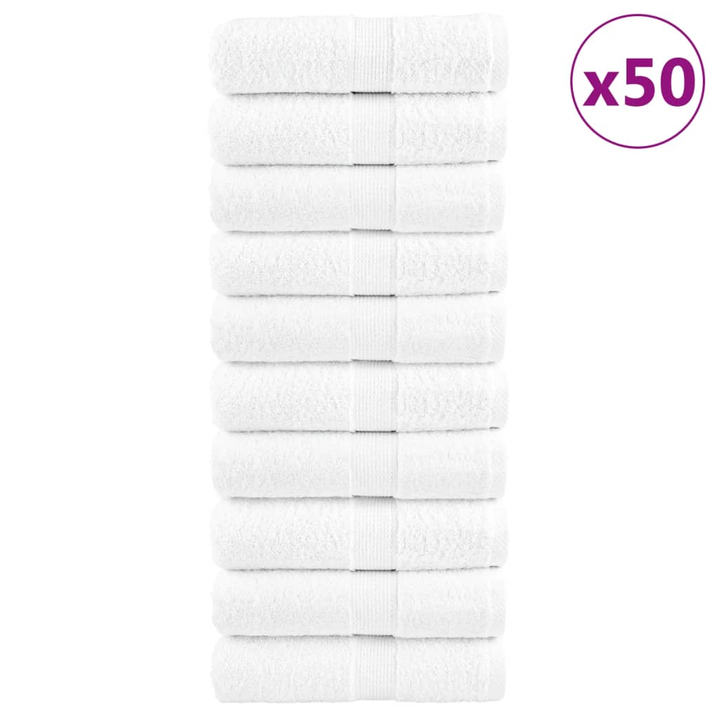 Πανάκια καθαρισμού Premium SOLUND 50 τεμ. Λευκά 15x21 εκ. 600 γρ./τ.μ. - Pakobazaar