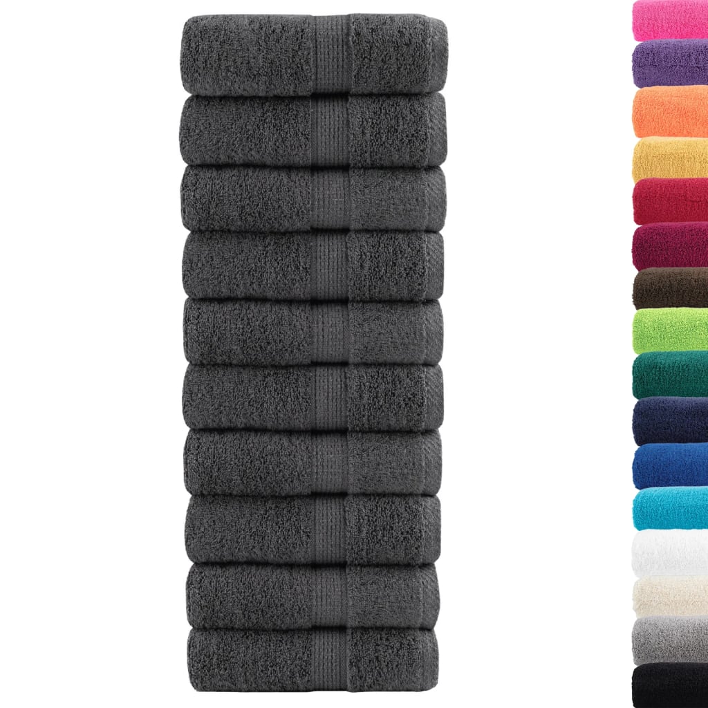 Premium Πλυντήρια SOLUND 50 τμχ Ανθρακίτης 15x21 εκ. 600 gsm - Pakobazaar