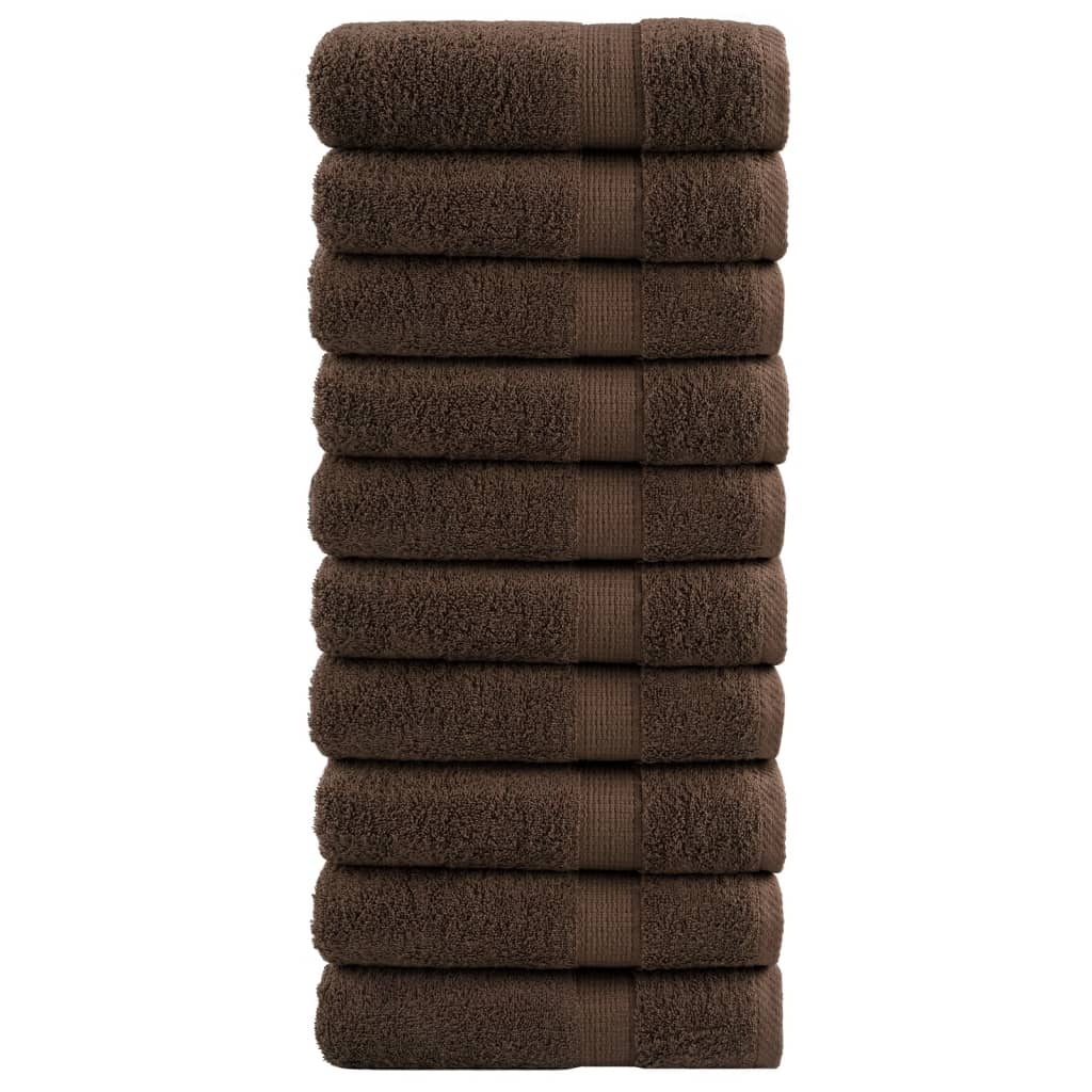 Πετσέτες Μπάνιου Premium SOLUND 10 τεμ. Καφέ 70x140 εκ. 600 γρ./μ² - PAKOBAZAAR